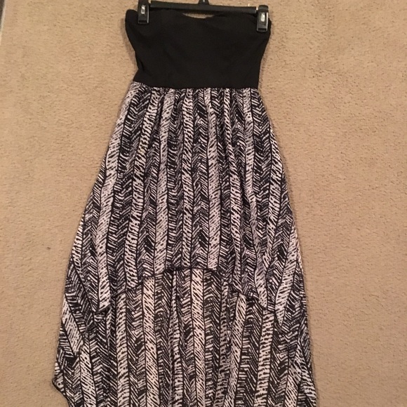 Black & White High Low Dress - Picture 2 of 6